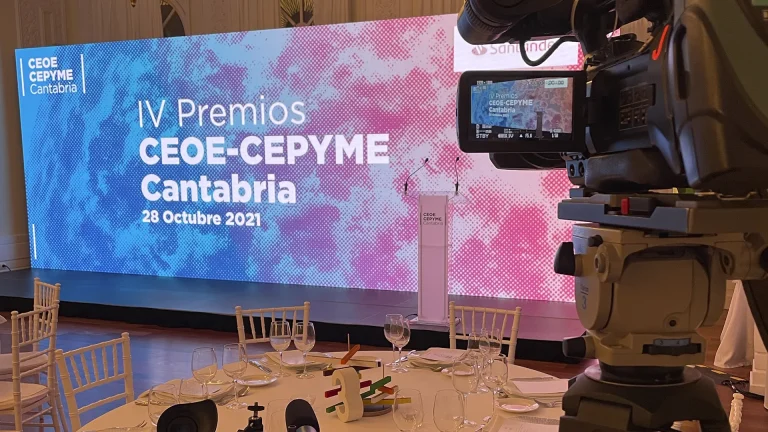 Cobertura audiovisual Premios CEOE – Cepyme Cantabria. Gran Casino de El Sardinero